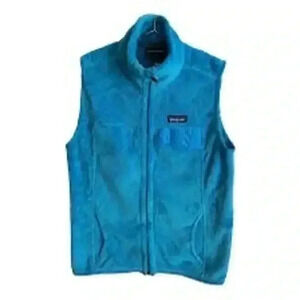 Patagonia Women’s M Re-Tool Vest Tailored X-Dye Concord Zip Blue